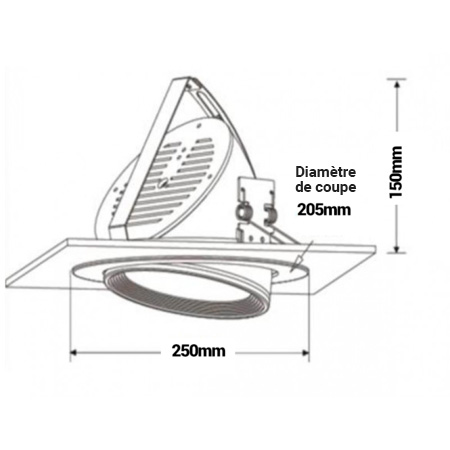 dimensions downlight led installation